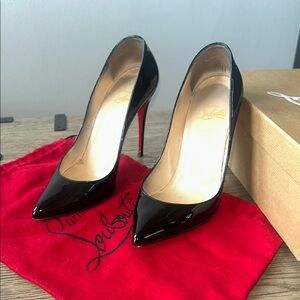 Christian Louboutin Black Patent Leather Stiletto Heels